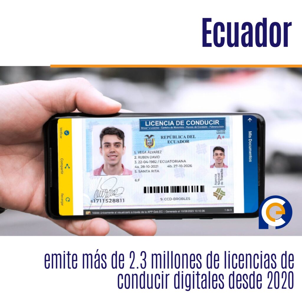 Ecuador emite más de 2.3 millones de licencias de conducir digitales desde 2020