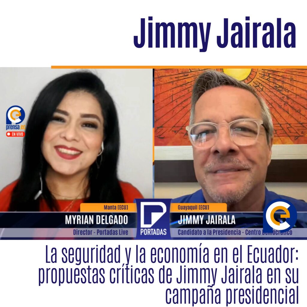 Jimmy Jairala, candidato presidencial por Centro Democrático,