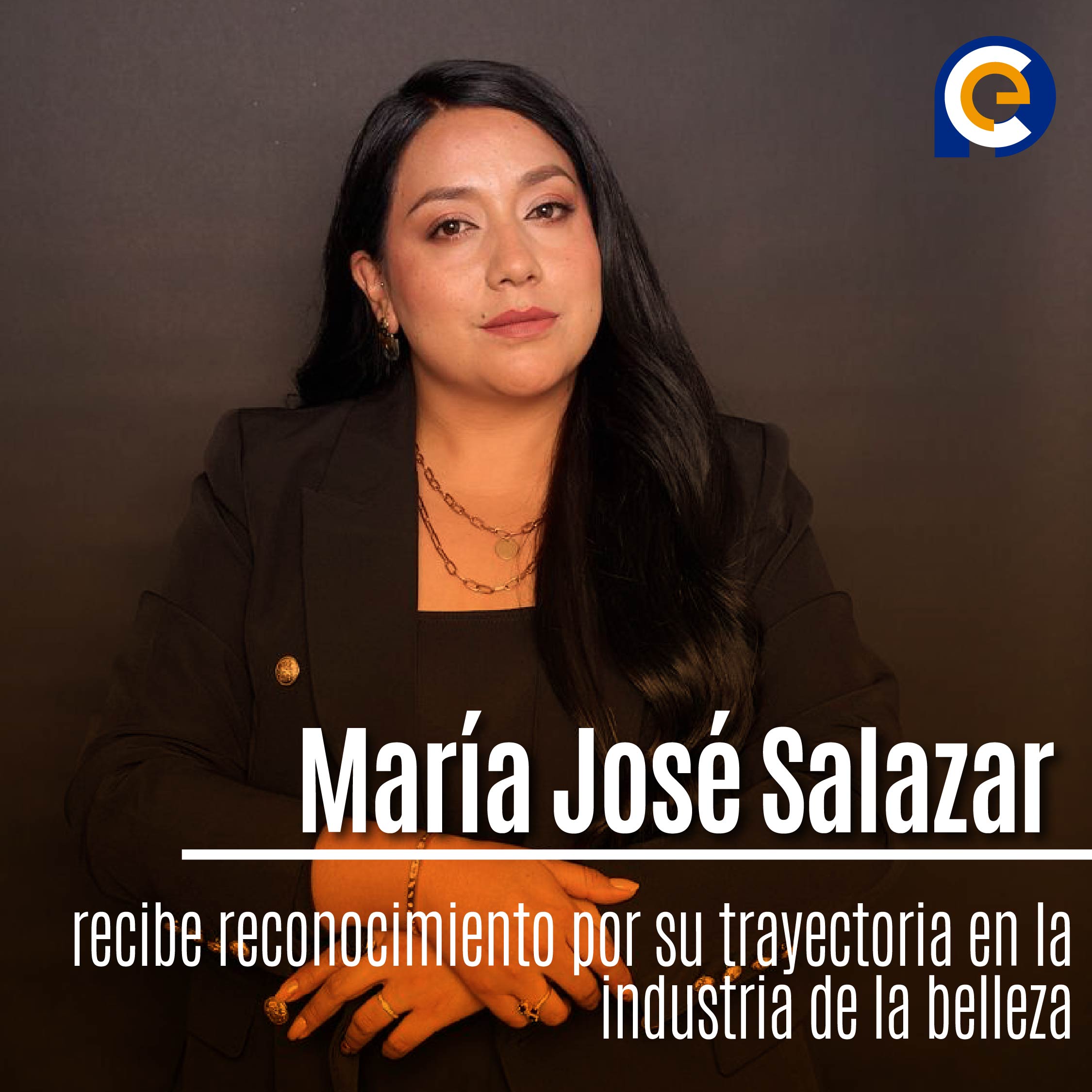 María José Salazar recibe reconocimiento por su trayectoria en la industria de la belleza