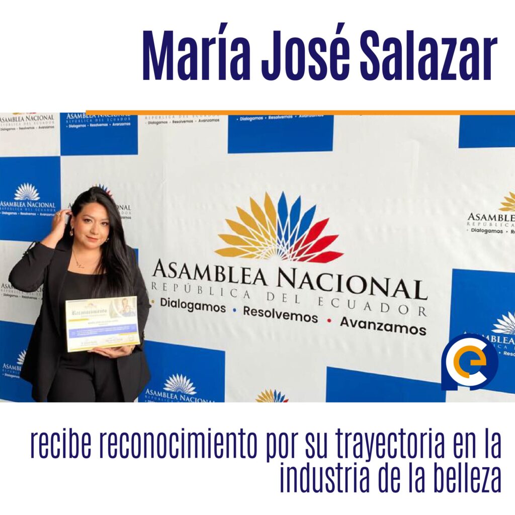 María José Salazar recibe reconocimiento por su trayectoria en la industria de la belleza