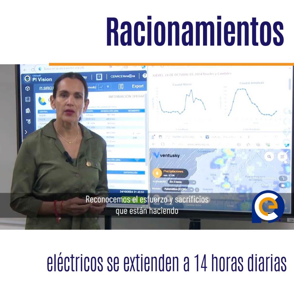 Racionamientos eléctricos se extienden a 14 horas diarias