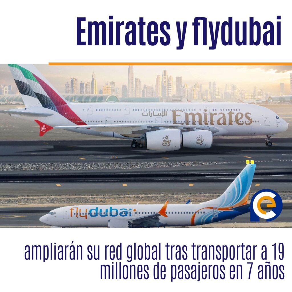 Emirates y flydubai ampliarán su red global tras transportar a 19 millones de pasajeros en 7 años