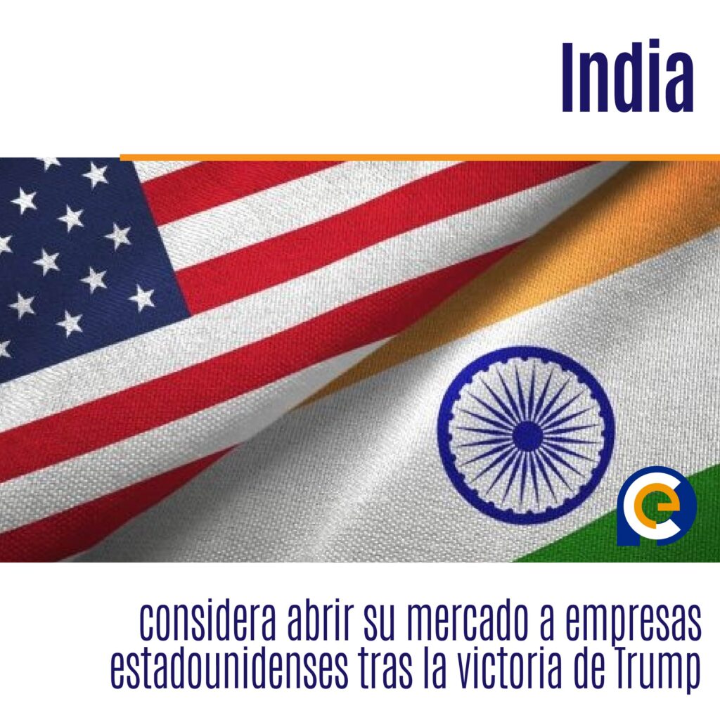 India considera abrir su mercado a empresas estadounidenses tras la victoria de Trump
