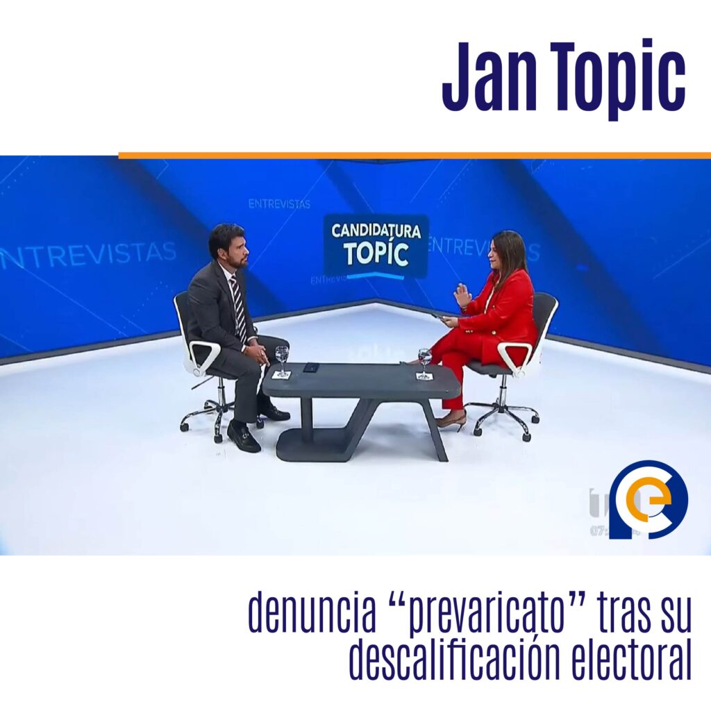 Jan Topic denuncia “prevaricato” tras su descalificación electoral