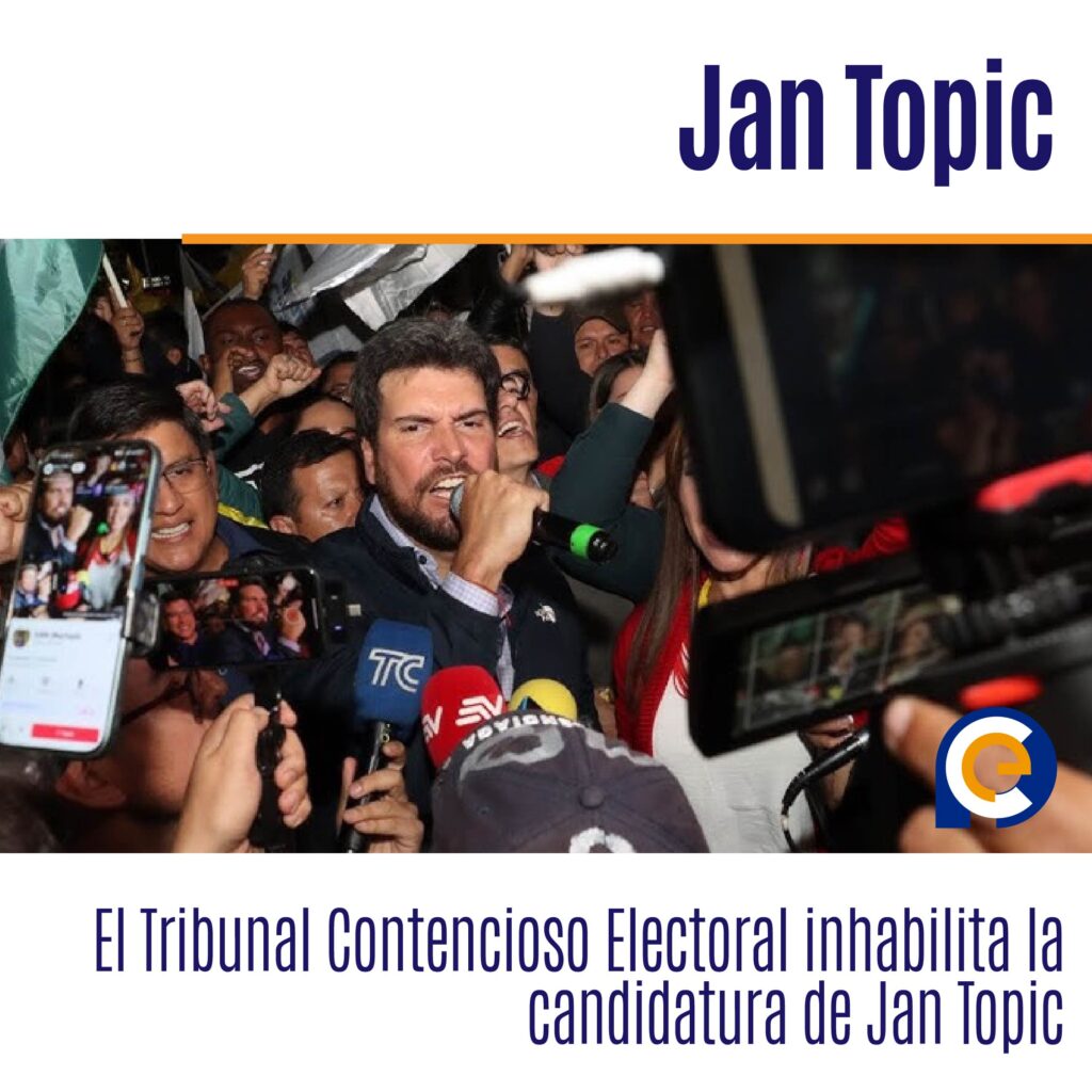 El Tribunal Contencioso Electoral inhabilita la candidatura de Jan Topic