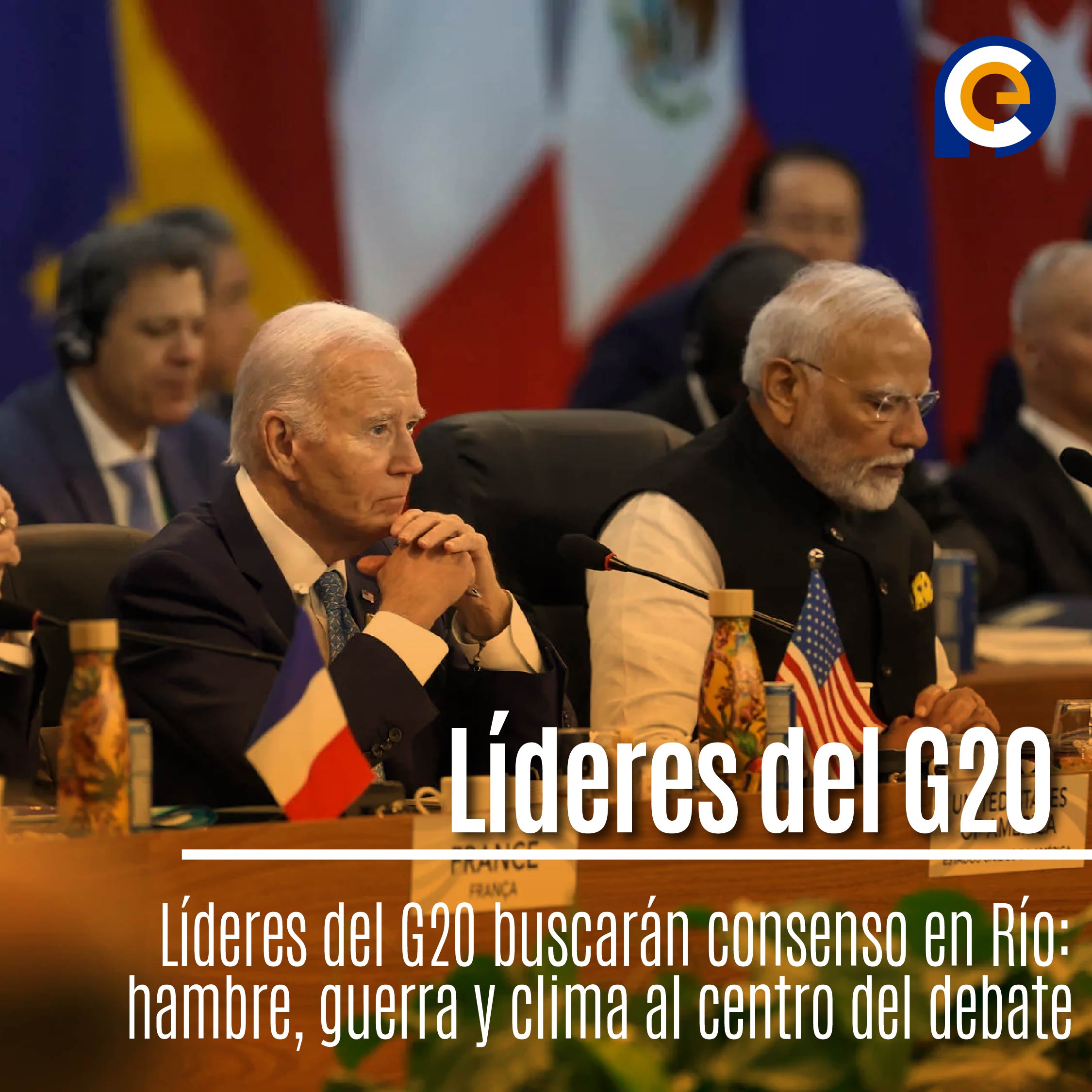 Líderes del G20 buscarán consenso en Río: hambre, guerra y clima al centro del debate