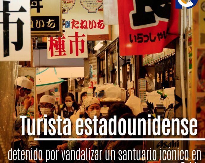 Turista estadounidense detenido por vandalizar un santuario icónico en Tokio