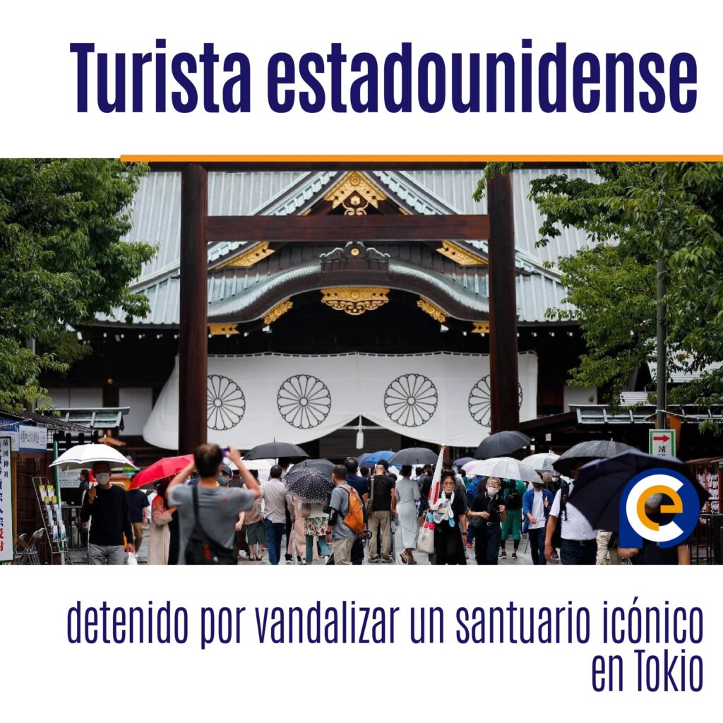 Turista estadounidense detenido por vandalizar un santuario icónico en Tokio