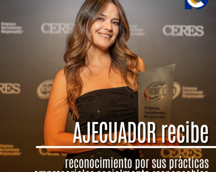 AJECUADOR recibe reconocimiento por sus prácticas empresariales socialmente responsables