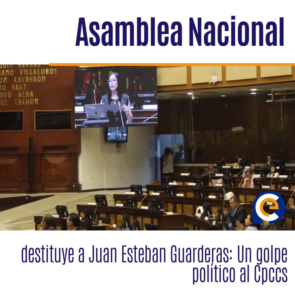 Asamblea Nacional destituye a Juan Esteban Guarderas: Un golpe político al Cpccs