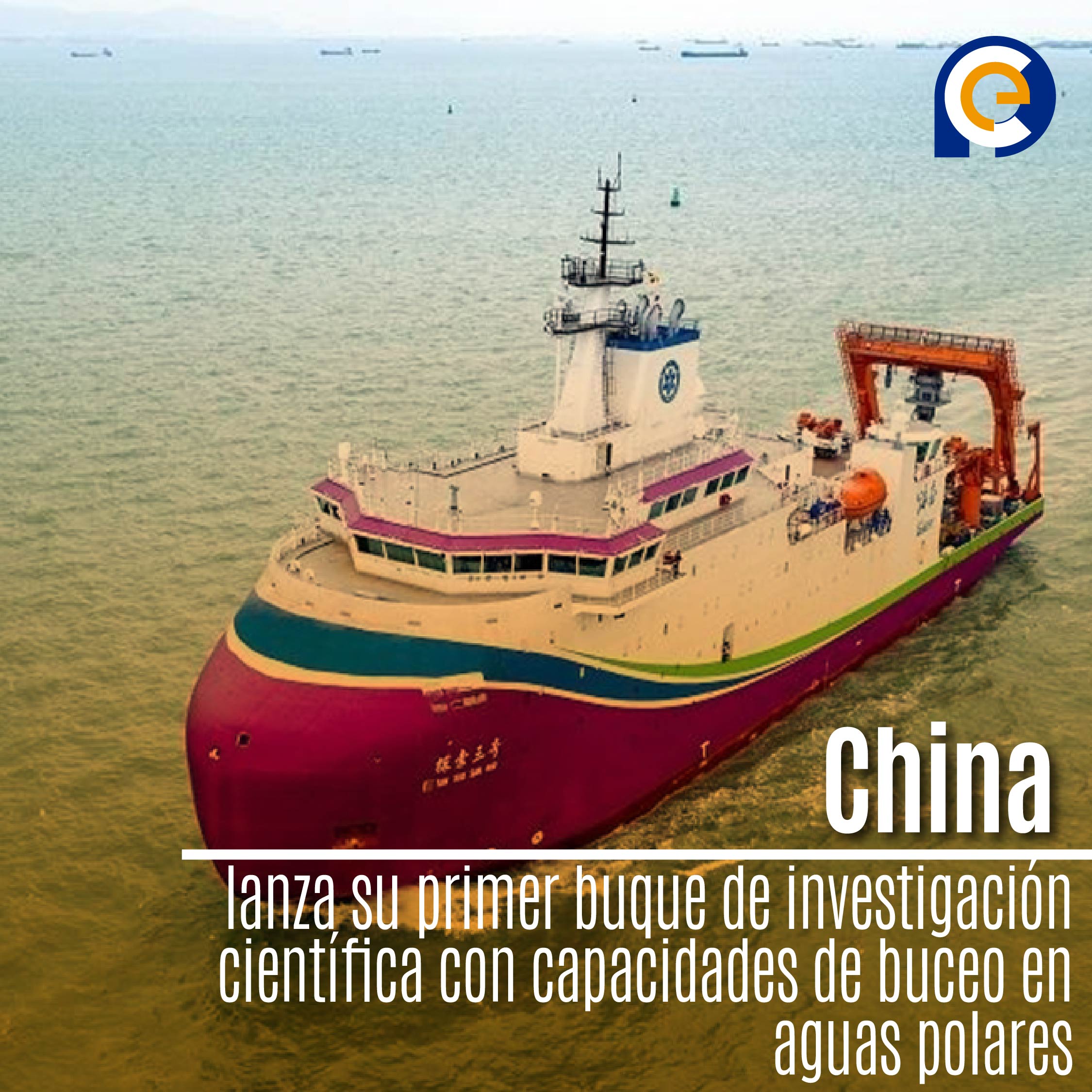 China lanza su primer buque de investigación científica con capacidades de buceo en aguas polares