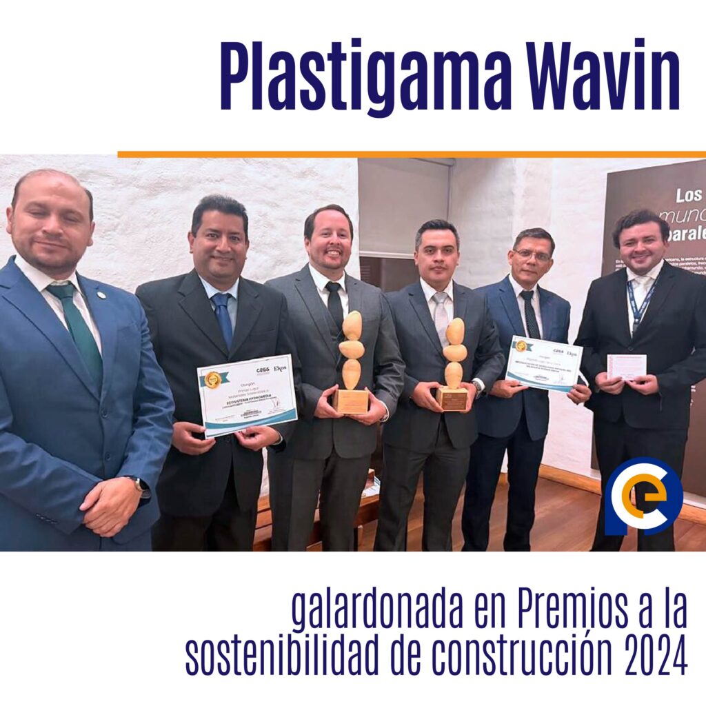 Plastigama Wavin galardonada en Premios a la sostenibilidad de construcción 2024