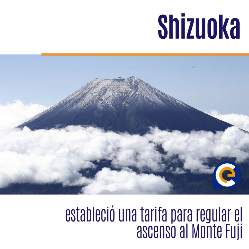 Shizuoka estableció una tarifa para regular el ascenso al Monte Fuji