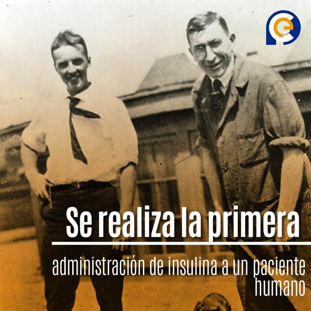 1922: La primera inyección de insulina salva la vida de un paciente