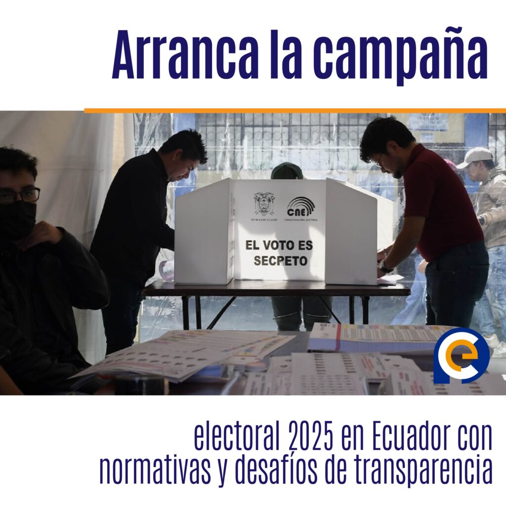 Arranca la campaña electoral 2025 en Ecuador con normativas y desafíos de transparencia