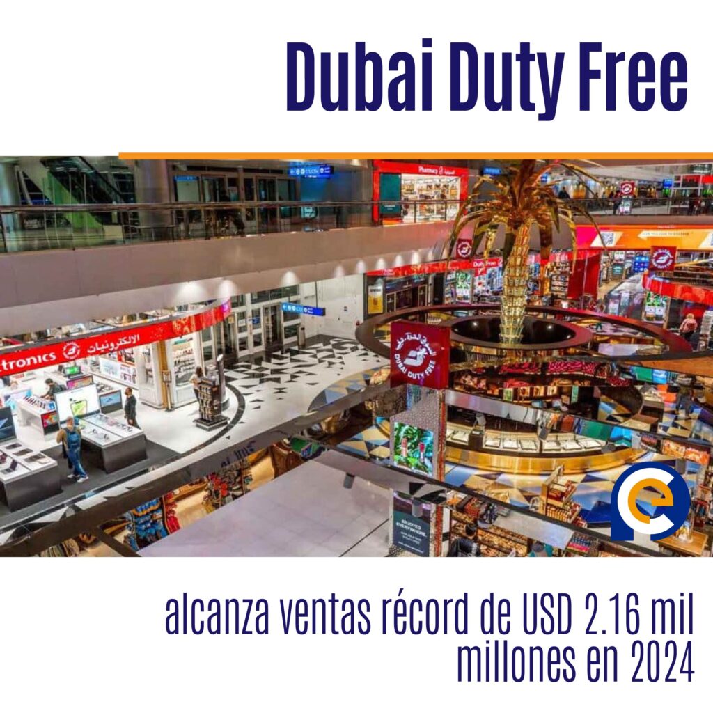 Dubai Duty Free alcanza ventas récord de USD 2.16 mil millones en 2024