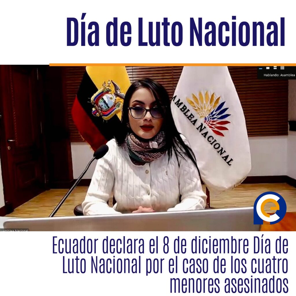 Ecuador declara el 8 de diciembre Día de Luto Nacional por el caso de los cuatro menores asesinados