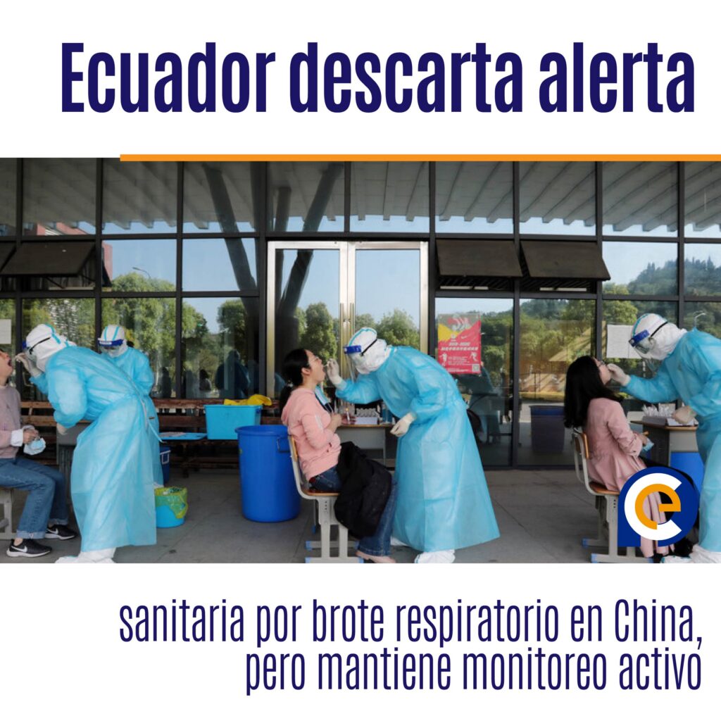 Ecuador descarta alerta sanitaria por brote respiratorio en China, pero mantiene monitoreo activo