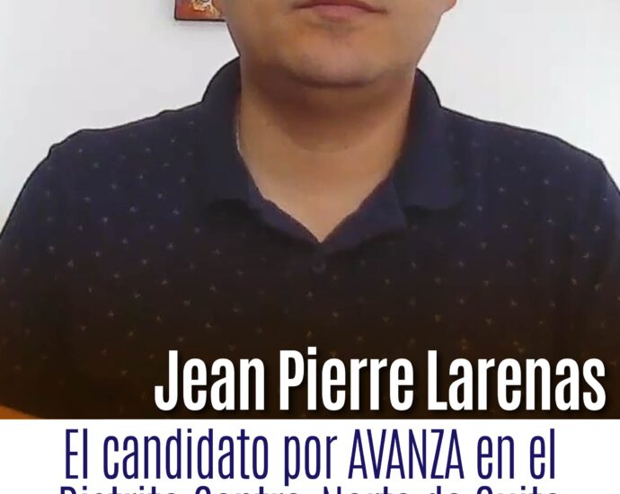 Jean Pierre Larenas propone proyectos innovadores y transparentes para la Asamblea Nacional