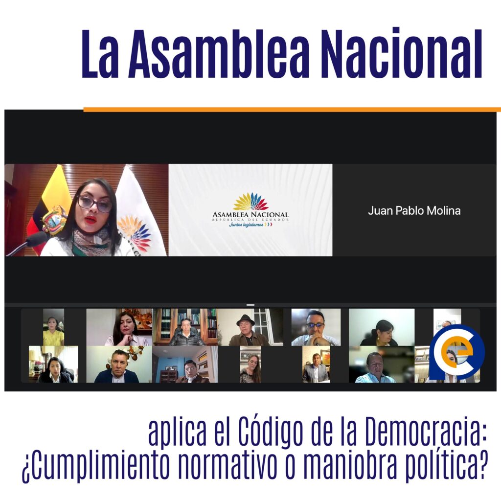La Asamblea Nacional aplica el Código de la Democracia: ¿Cumplimiento normativo o maniobra política?