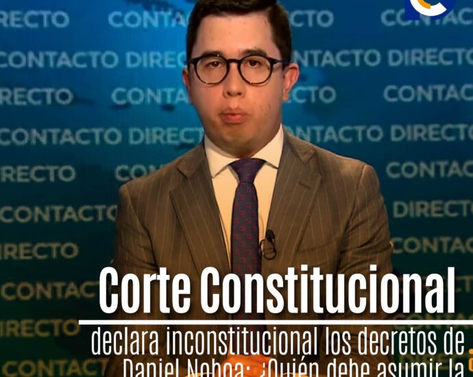 Corte Constitucional declara inconstitucional los decretos de Daniel Noboa: ¿Quién debe asumir la presidencia en ausencia temporal?