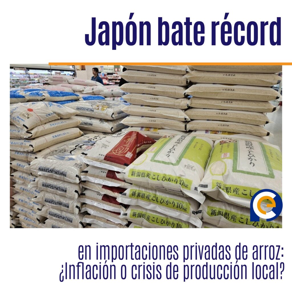 Japón bate récord en importaciones privadas de arroz: ¿Inflación o crisis de producción local?