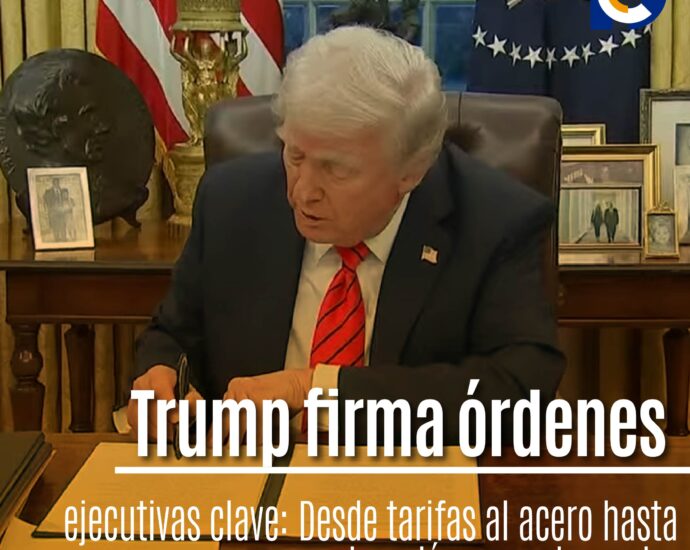 Trump firma órdenes ejecutivas clave: Desde tarifas al acero hasta el perdón a exgobernador