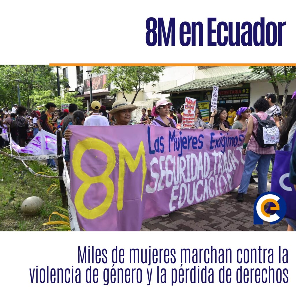 8M en Ecuador: Miles de mujeres marchan contra la violencia de género y la pérdida de derechos