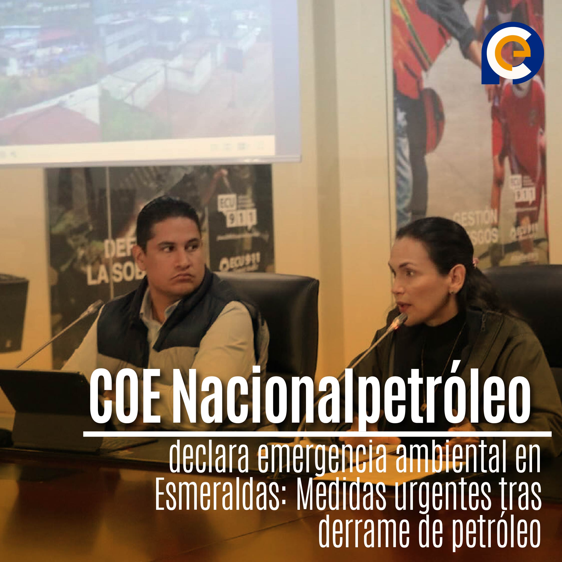 COE Nacional declara emergencia ambiental en Esmeraldas: Medidas urgentes tras derrame de petróleo