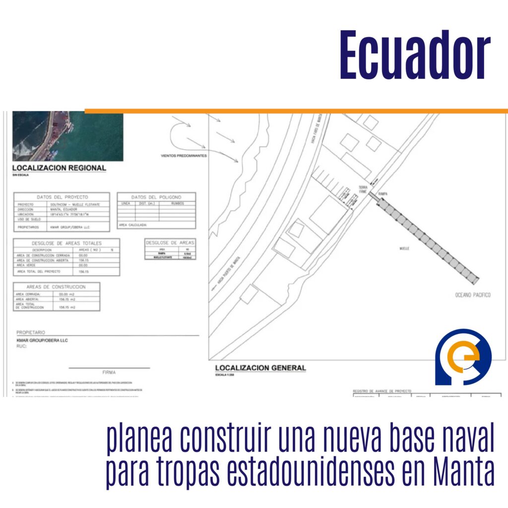 Ecuador planea construir una nueva base naval para tropas estadounidenses en Manta