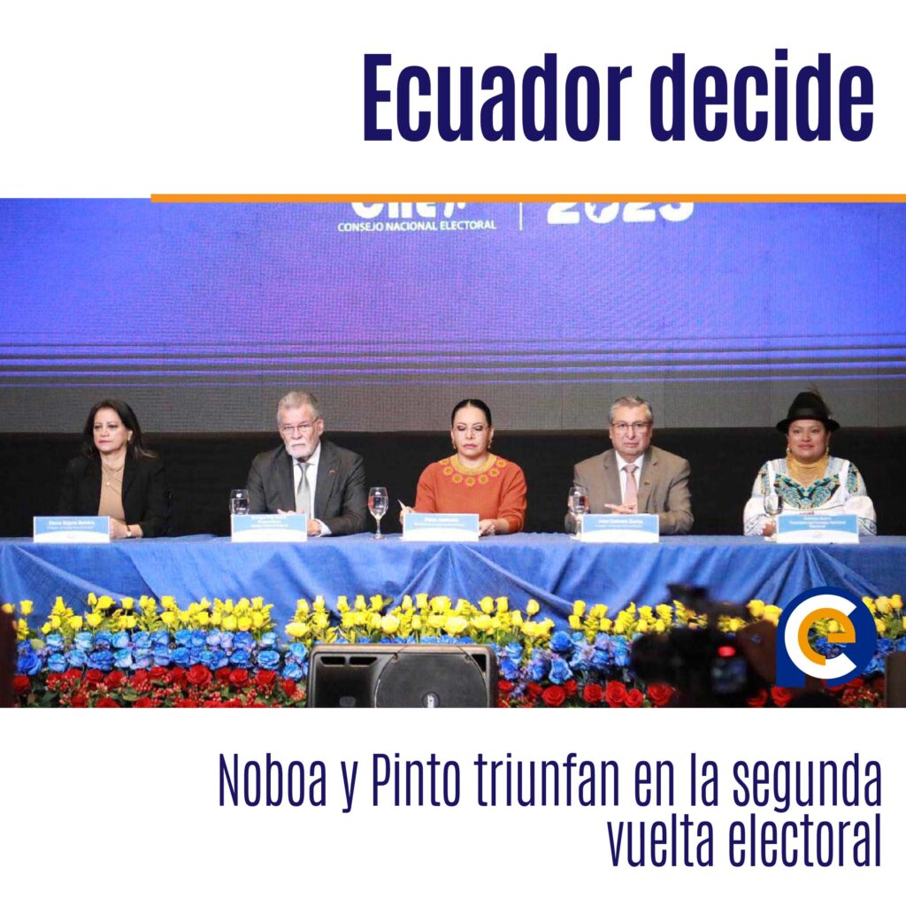 Ecuador decide: Noboa y Pinto triunfan en la segunda vuelta electoral
