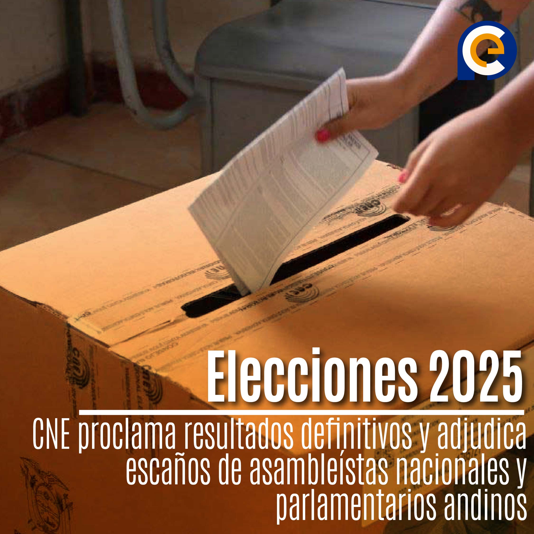Elecciones 2025: CNE Proclama Resultados Definitivos y Adjudica Escaños de Asambleístas Nacionales y Parlamentarios Andinos Subtítulo: El Pleno del Consejo Nacional Electoral (CNE) confirma los resultados finales y asigna los escaños correspondientes. Lead: Este lunes 7 de abril de 2025, el Pleno del Consejo Nacional Electoral (CNE) proclamó los resultados definitivos de las Elecciones Generales 2025 y adjudicó los escaños de Asambleístas Nacionales y Parlamentarios Andinos. Con esta decisión, se oficializa la integración de la Asamblea Nacional con 151 legisladores y la elección de cinco representantes ante el Parlamento Andino. Desarrollo: El Consejo Nacional Electoral (CNE) ha completado el proceso electoral con la proclamación de los resultados definitivos y la adjudicación de escaños para las dignidades de Asambleístas Nacionales y Parlamentarios Andinos. Este anuncio se realizó una vez que se certificó que no existen recursos pendientes por resolver en sede administrativa y jurisdiccional. Contexto y Proceso Electoral Las Elecciones Generales 2025 se llevaron a cabo con una participación significativa de la ciudadanía. Según los datos oficiales, un total de 13,742,533 electores participaron en el proceso, lo que representa el 100% del padrón electoral. De estos, 11,264,000 sufragantes votaron, lo que equivale al 82,03% de participación, mientras que el ausentismo fue del 17,97%. Los votos en blanco alcanzaron un total de 894,739 (7,94%), y los votos nulos sumaron 1,188,097 (10,55%). Resultados y Adjudicación de Escaños Los resultados finales mostraron una distribución de votos entre las diferentes organizaciones políticas. Los principales partidos y movimientos políticos que obtuvieron votos significativos incluyen: Movimiento Acción Democrática Nacional (ADN): 3,908,340 votos (42,58%) Revolución Ciudadana Reto: 3,878,976 votos (42,26%) Partido Social Cristiano: 418,510 votos (4,56%) Movimiento Pueblo Igualdad y Democracia (PID): 75,990 votos (0,83%) Partido Unidad Popular: 160,467 votos (1,75%) Movimiento Centro Democrático: 82,370 votos (0,9%) La adjudicación de escaños se realizó de acuerdo con los votos obtenidos y los parámetros establecidos en el artículo 164 de la Ley Electoral. Los candidatos electos como principales y sus respectivos suplentes fueron inscritos conforme al reporte presentado. Implicaciones y Futuro La proclamación de los resultados definitivos y la adjudicación de escaños marcan el final de un proceso electoral complejo y significativo. La integración de la Asamblea Nacional con 151 legisladores y la elección de cinco representantes ante el Parlamento Andino son pasos cruciales para la gobernanza y la representación democrática en el país. El CNE ha asegurado que los resultados son transparentes y justos, y ha tomado medidas para garantizar la estabilidad y la sostenibilidad del proceso electoral. La ciudadanía puede consultar la lista completa de Asambleístas Nacionales y Parlamentarios Andinos electos en la página web del CNE: www.cne.gob.ec. Cierre: La proclamación de los resultados definitivos y la adjudicación de escaños en las Elecciones Generales 2025 representan un hito importante en la democracia ecuatoriana. ¿Qué impacto tendrán estos resultados en la política nacional y en la representación de los ciudadanos en los próximos años? La respuesta está en la capacidad de los nuevos legisladores y representantes para abordar los desafíos actuales y futuros del país.