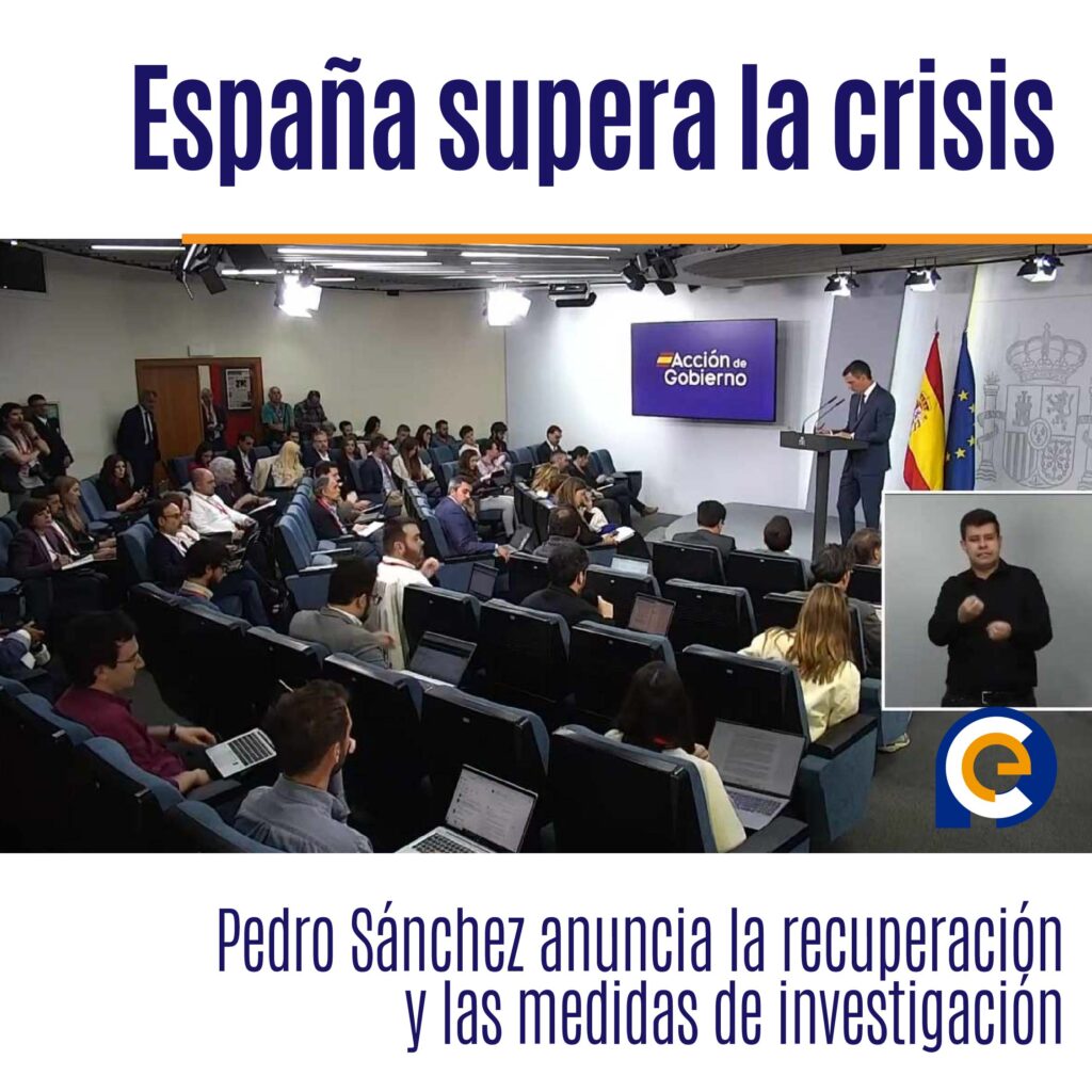 España supera la crisis eléctrica: Pedro Sánchez anuncia la recuperación y las medidas de investigación