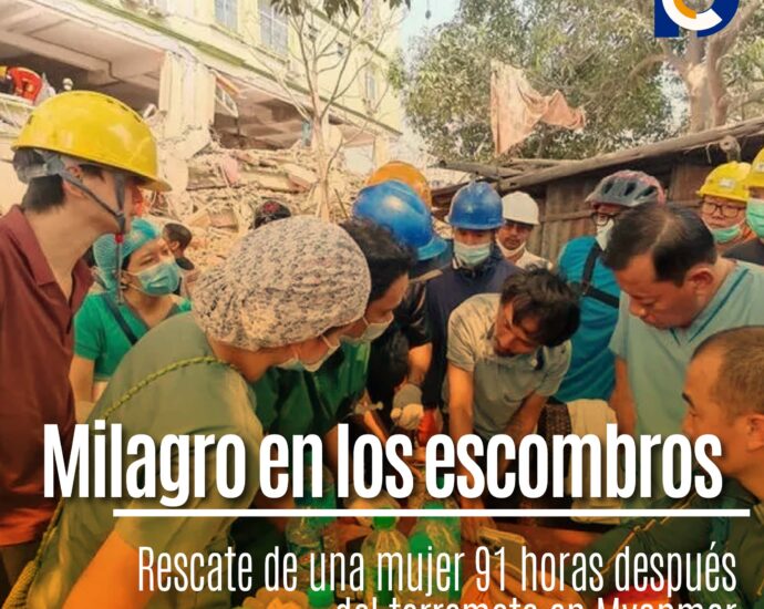 Milagro en los escombros: Rescate de una mujer 91 horas después del terremoto en Myanmar