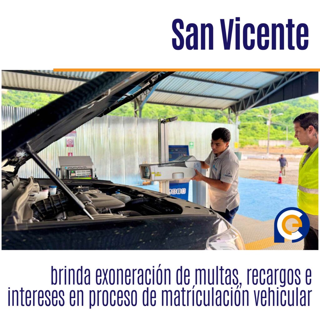 San Vicente brinda exoneración de multas, recargos e intereses en proceso de matrículación vehicular