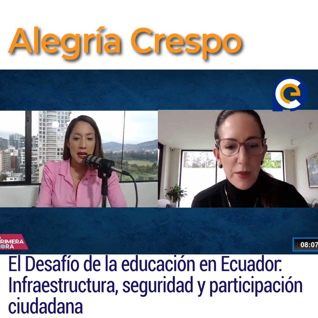Alegría Crespo, Ministra de educación, aborda los problemas y soluciones