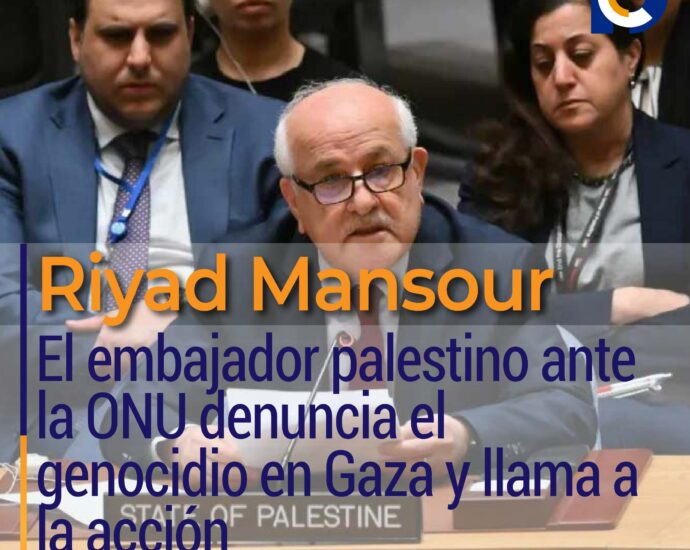 El embajador palestino ante la ONU denuncia el genocidio en Gaza y llama a la acción