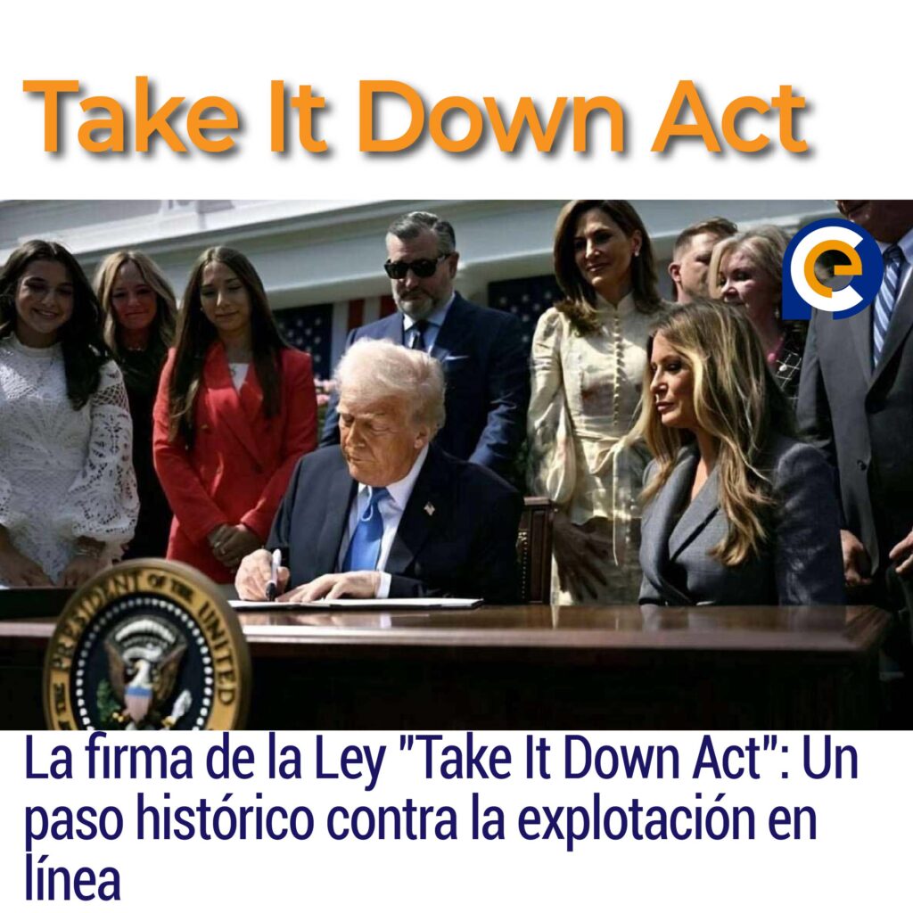 La firma de la Ley "Take It Down Act": Un paso histórico contra la explotación en línea