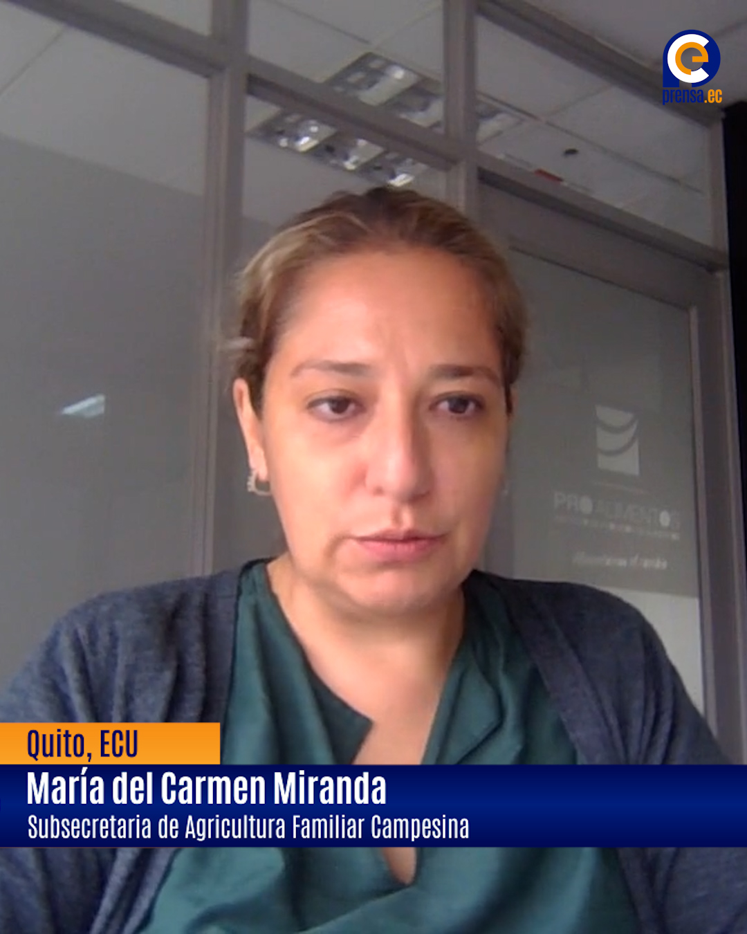 María del Carmen Miranda: "Las mujeres rurales alimentaron al Ecuador en la pandemia"