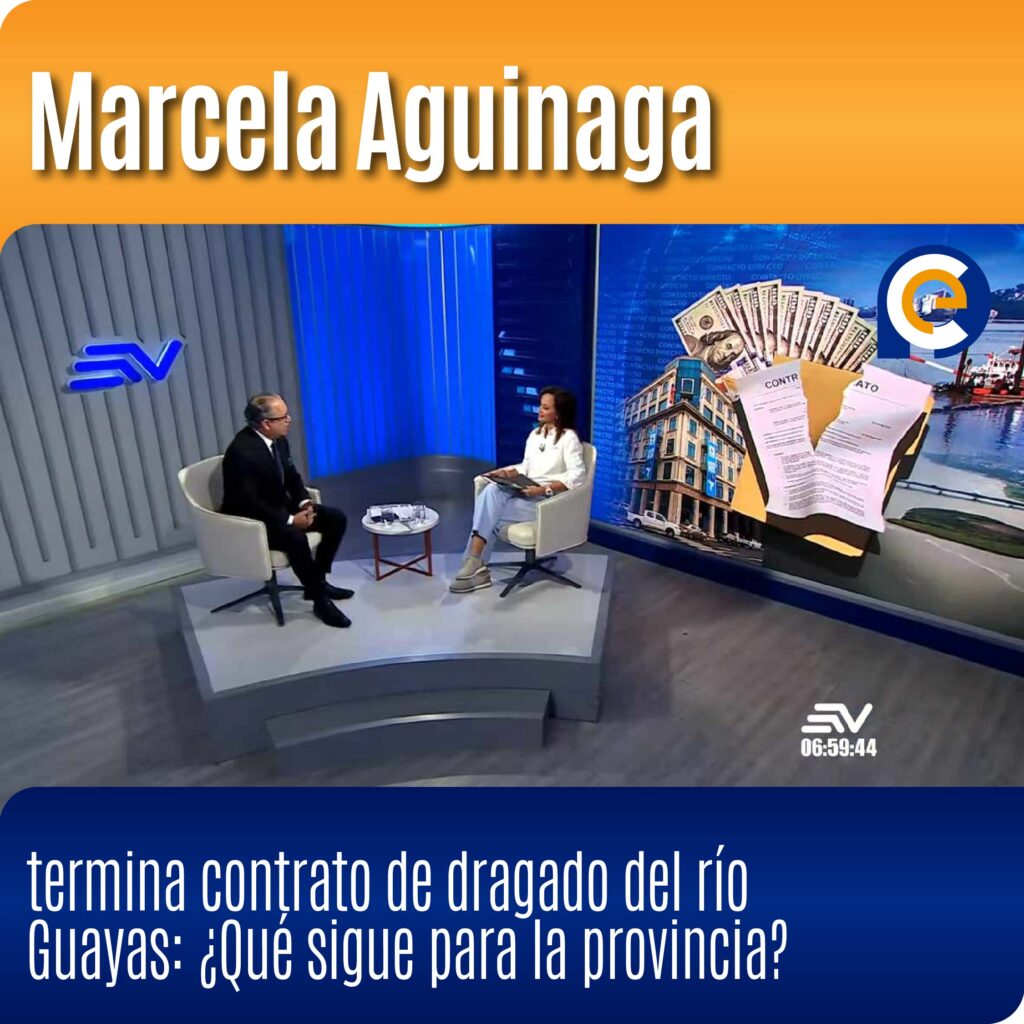 Marcela Aguinaga termina contrato de dragado del río Guayas: ¿Qué sigue para la provincia?