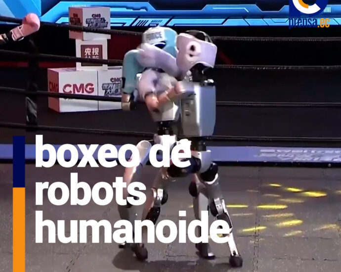 Robots Humanoides se enfrentan en el ring de boxeo