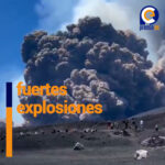 Potente erupción del volcán Etna en Sicilia