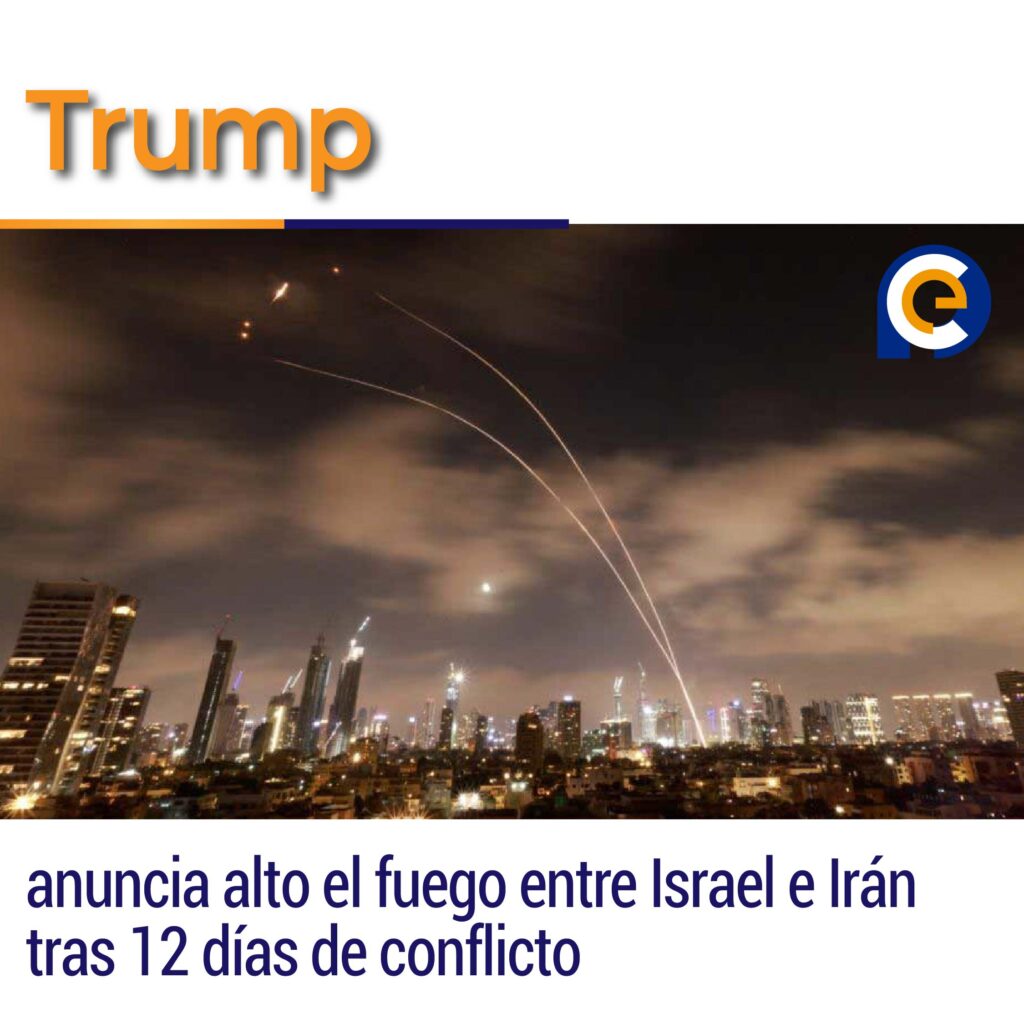 Trump anuncia alto el fuego entre Israel e Irán tras 12 días de conflicto