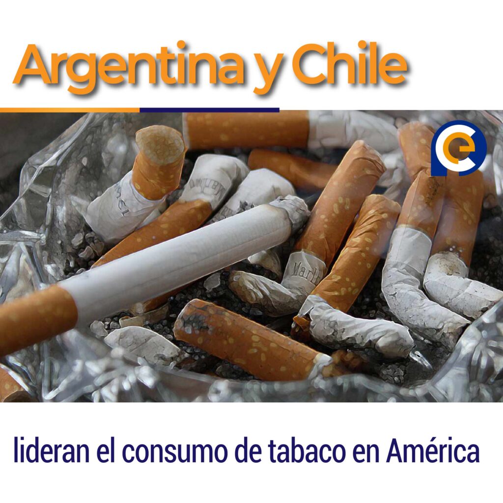 Argentina y Chile lideran el consumo de tabaco en América