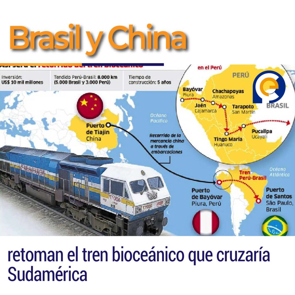 Brasil y China retoman el tren bioceánico que cruzaría Sudamérica