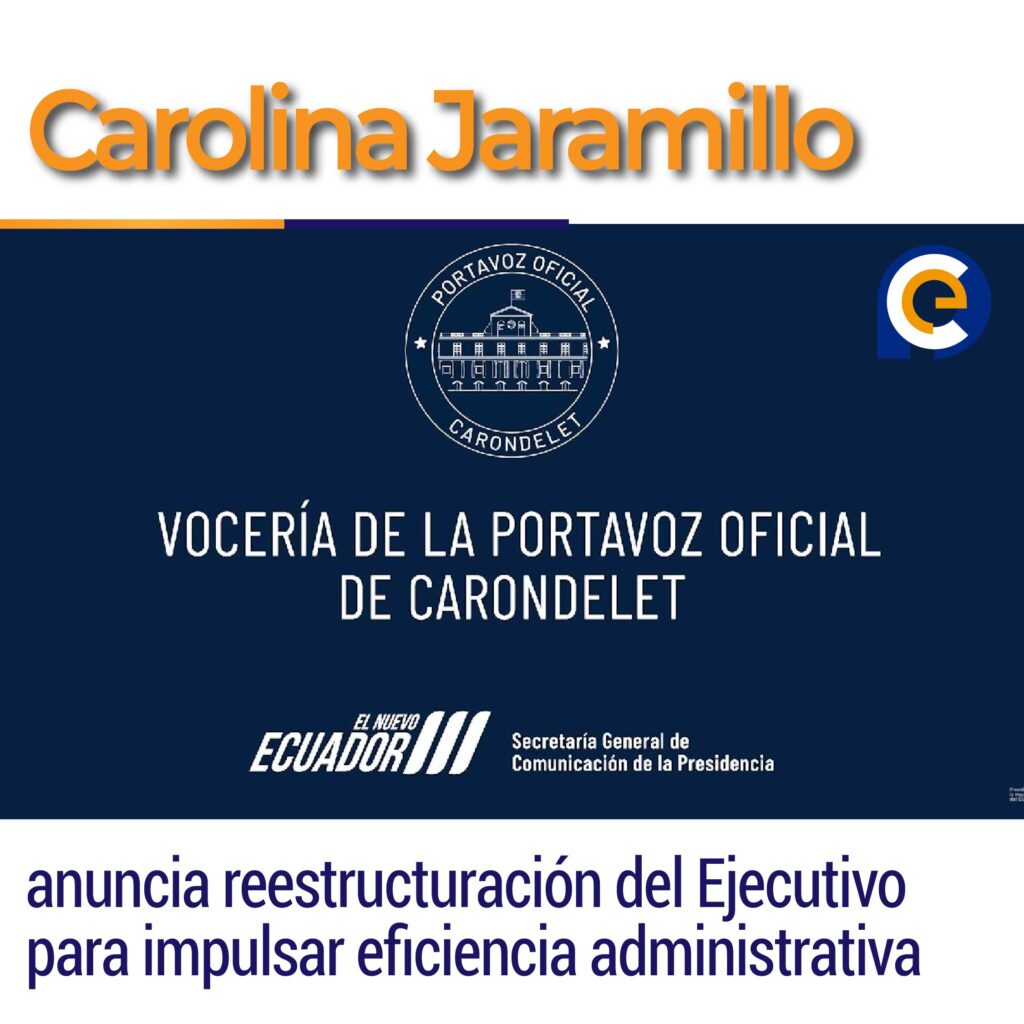 Carolina Jaramillo anuncia reestructuración del Ejecutivo para impulsar eficiencia administrativa