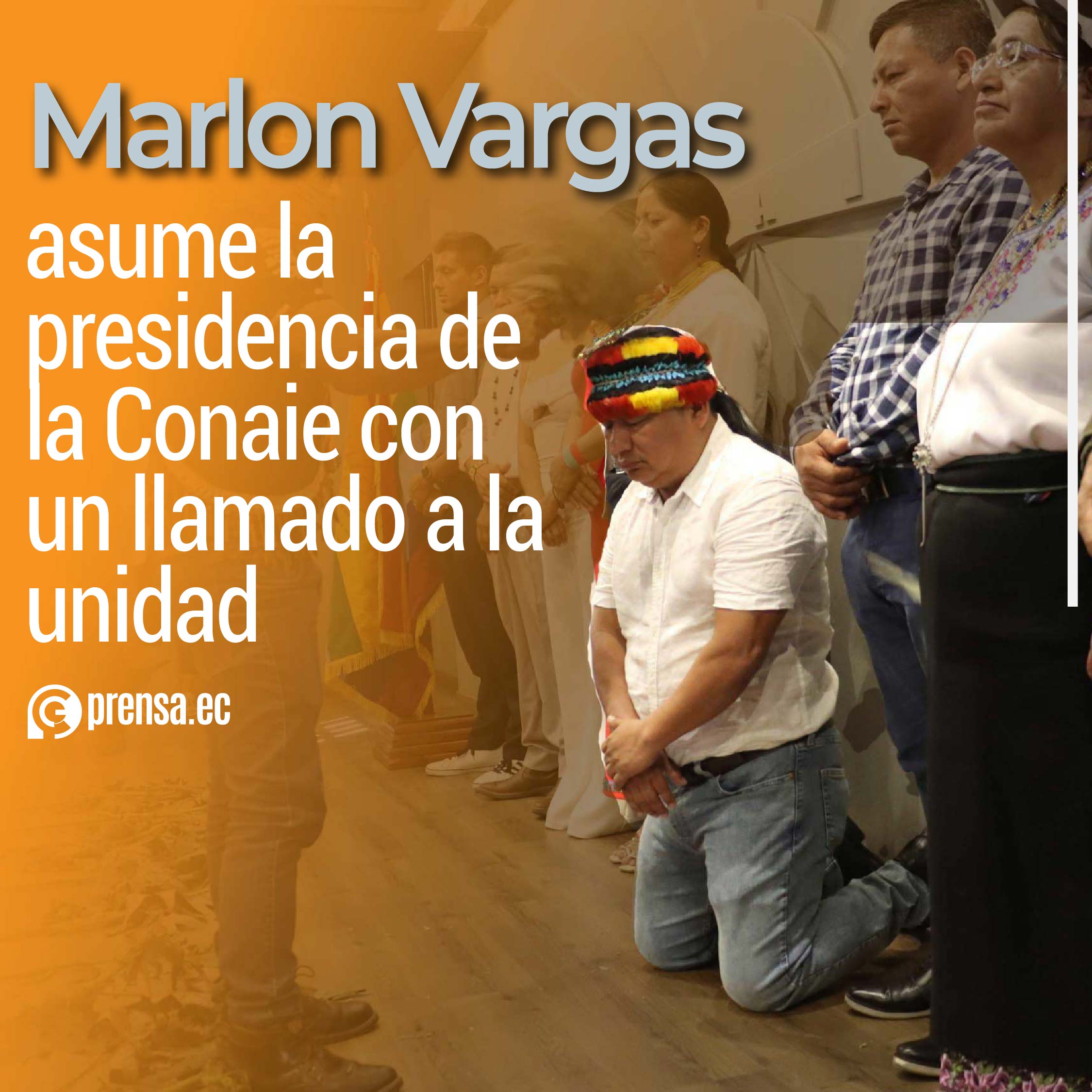 Marlon Vargas asume la presidencia de la Conaie con un llamado a la unidad