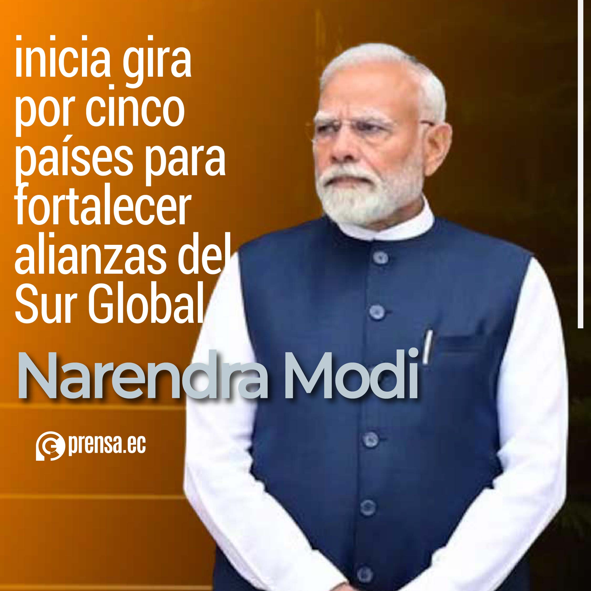 Narendra Modi inicia gira por cinco países para fortalecer alianzas del Sur Global
