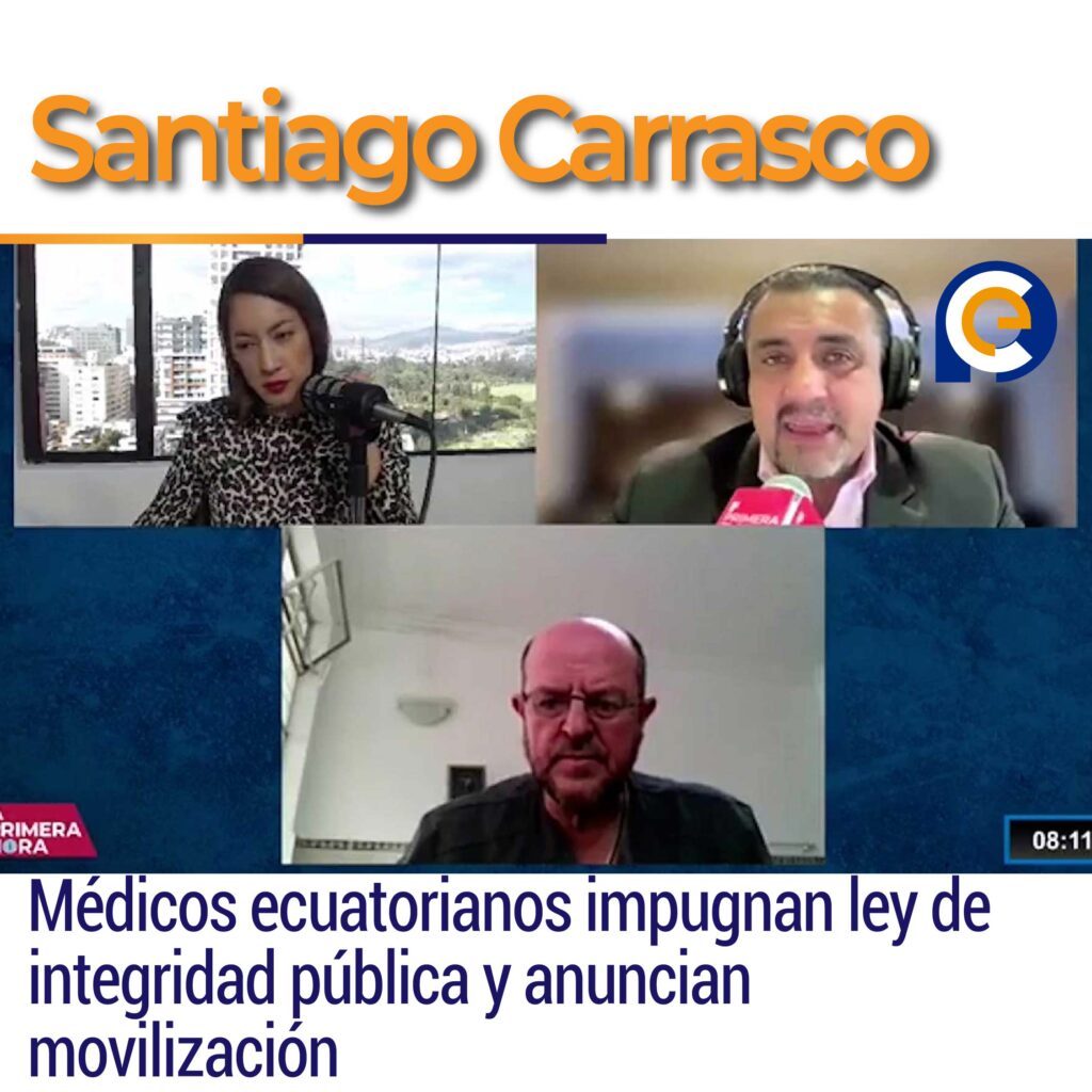 Médicos ecuatorianos impugnan ley de integridad pública y anuncian movilización