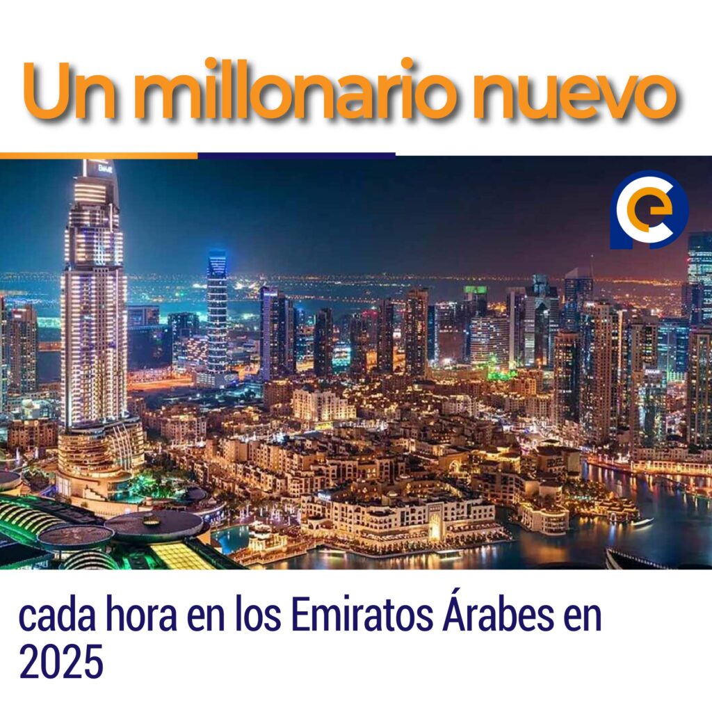 Un millonario nuevo cada hora en los Emiratos Árabes en 2025